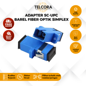 TELCORA Adapter SC-UPC Fiber Optic Connector | Barel Fiber Optik SC-UPC Biru (1Pack 50pcs)